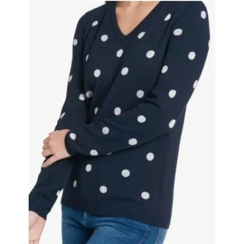 Tommy Hilfiger Sweater Sz M Polka Dot Layering Casual Career Office Siren